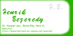 henrik bezeredy business card