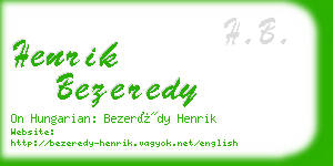 henrik bezeredy business card